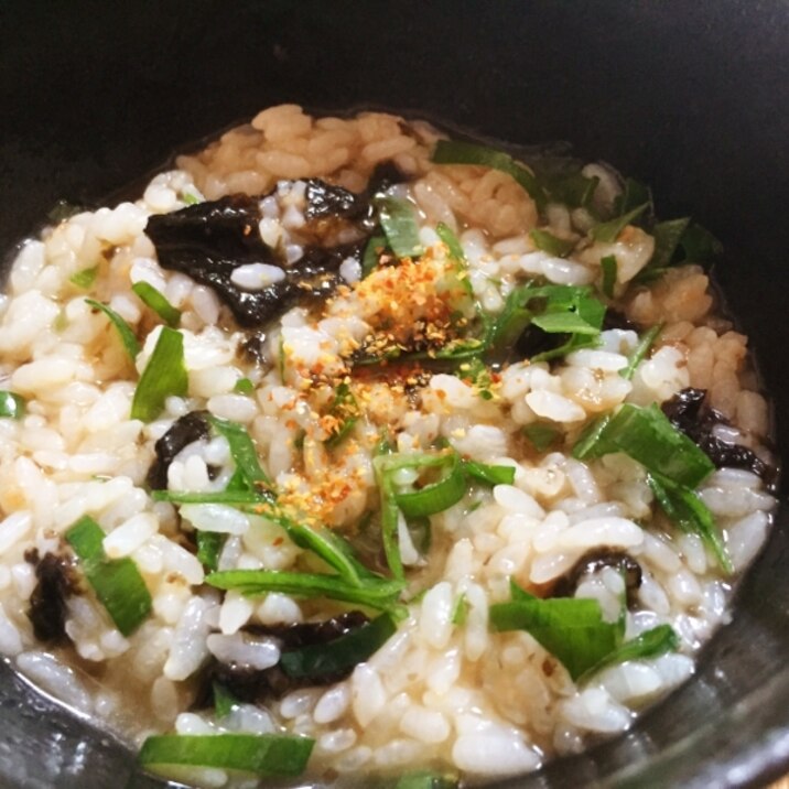 コンビニおにぎりアレンジ梅雑炊